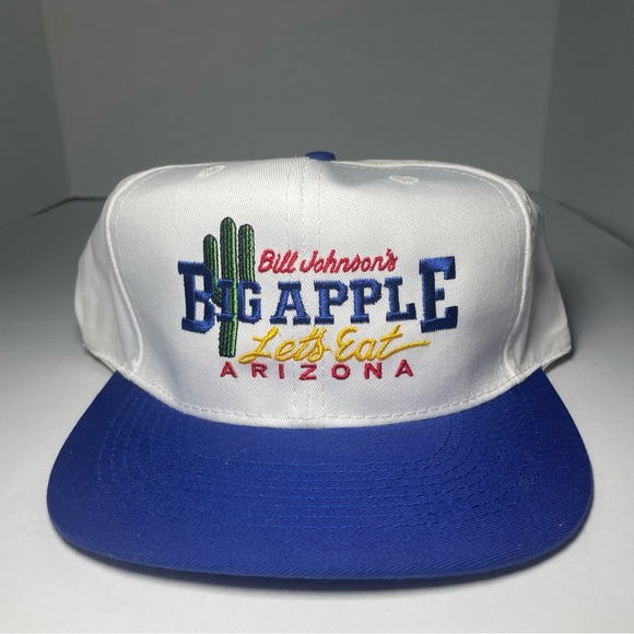 Vintage 90’s Bill Johnson’s BIG APPLE Let’s Eat Arizona  SnapBack Hat - Picture 2 of 4